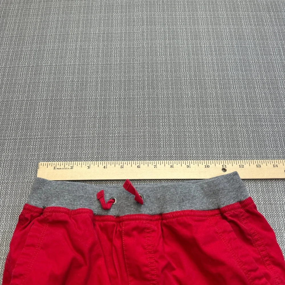 Hanna Andersson Kids Red‎ Cotton Lined Cargo Pants US 10 Drawstring
